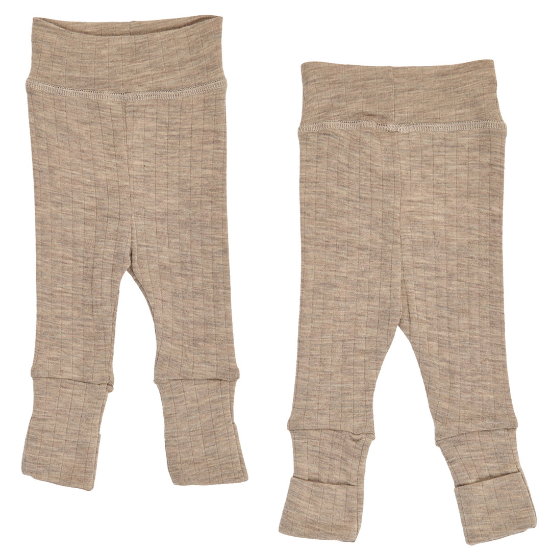 WOOLLY RIB pants with foldable feet