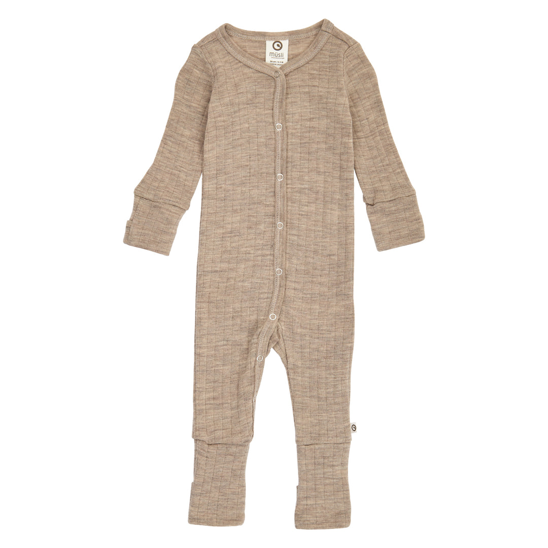 WOOLLY RIB bodysuit with feet