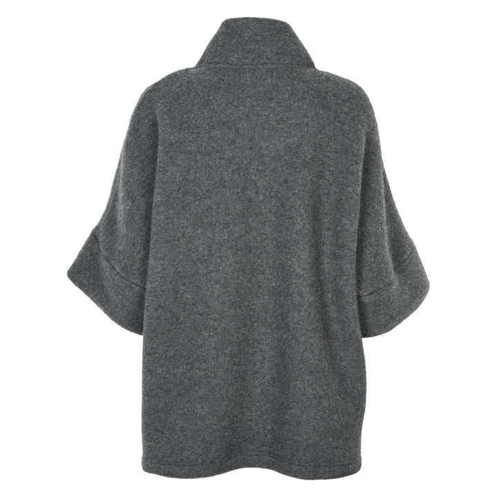 WOOL fleece cape jacket in merinowool