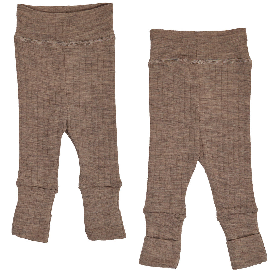 WOOLLY RIB pants with foldable feet