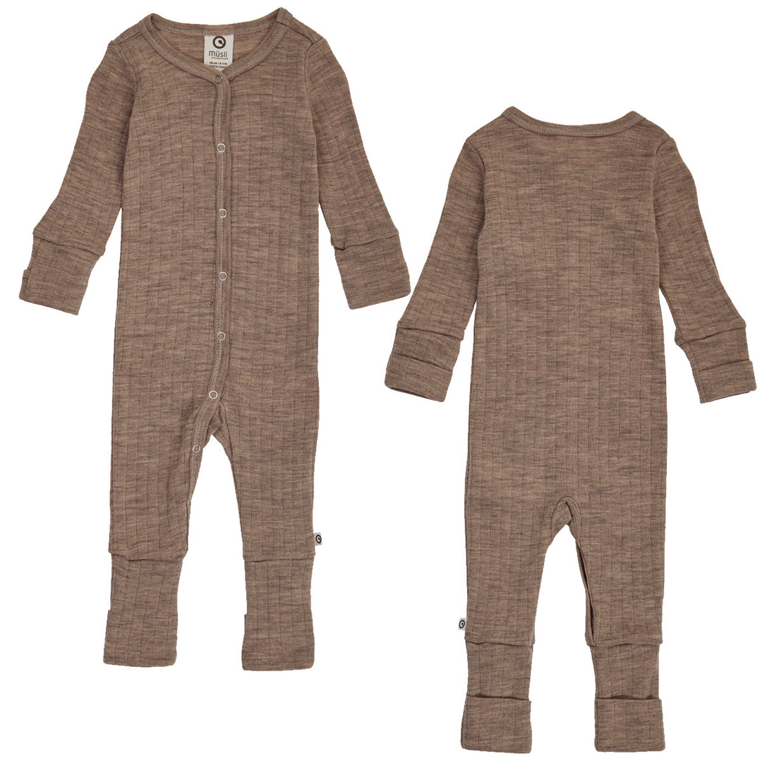 WOOLLY RIB bodysuit with feet