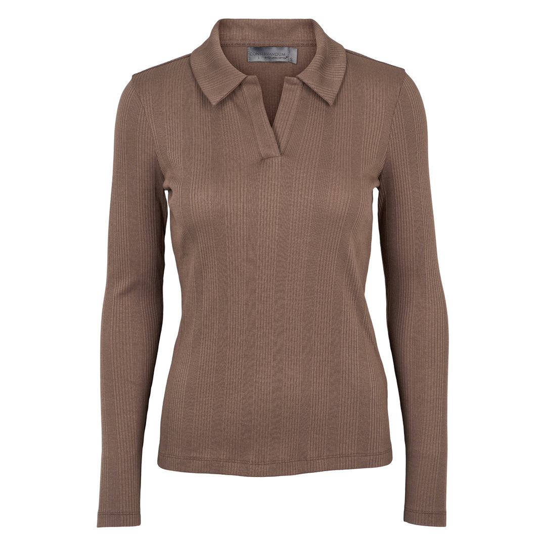 RIB longsleeve collar top
