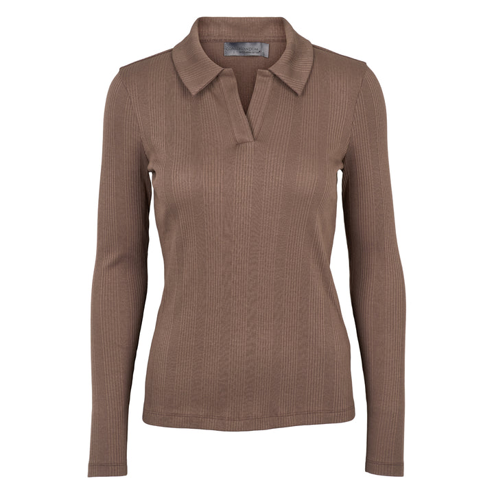 RIB longsleeve collar top