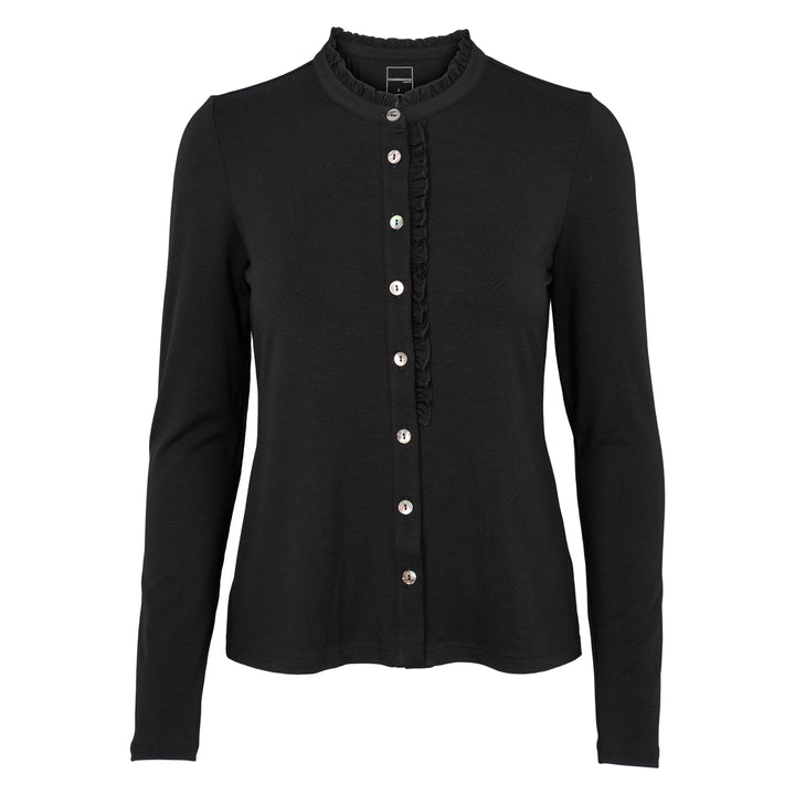 TENCEL frill collar top