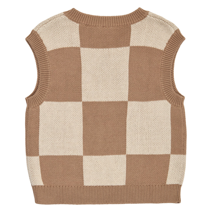 KNIT check vest