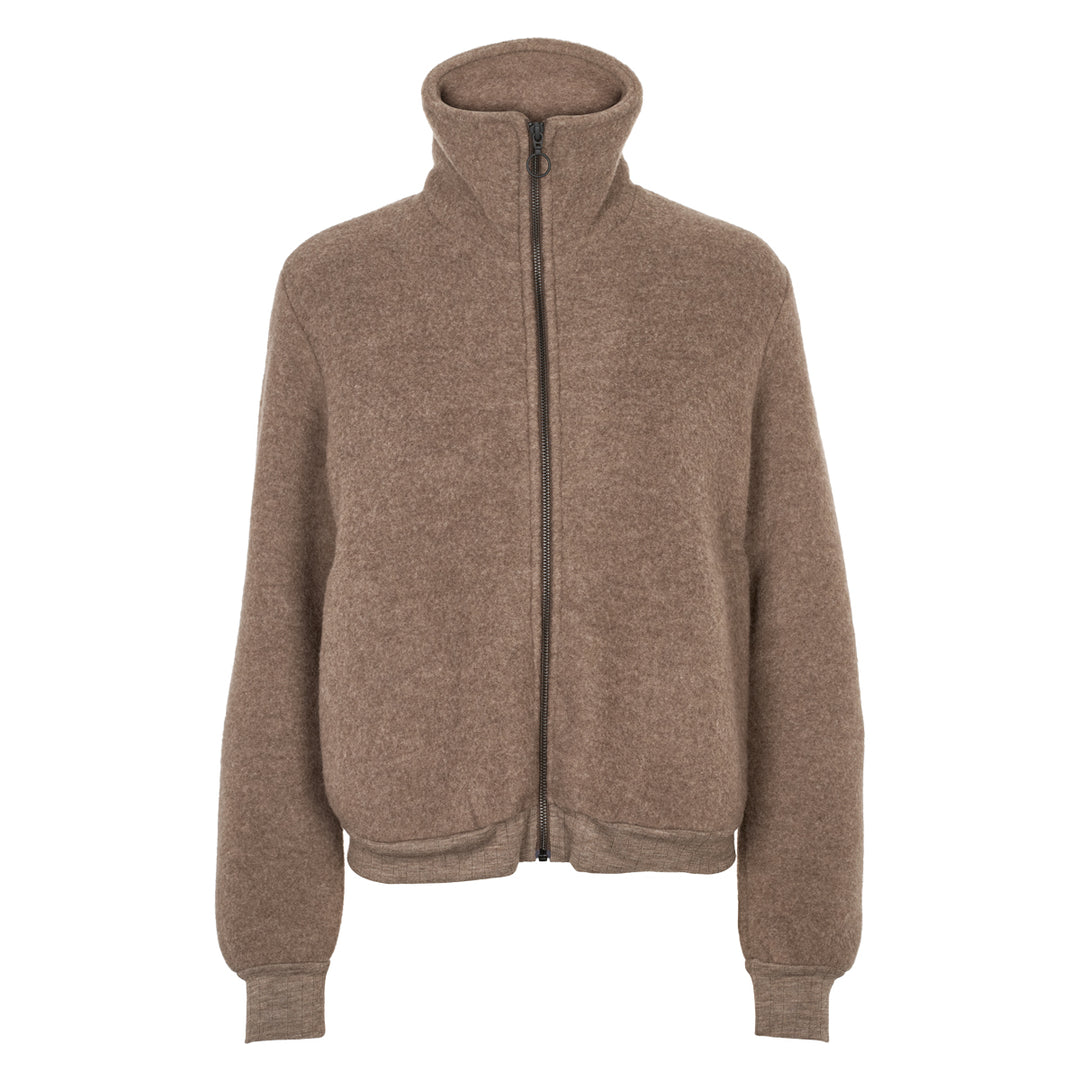 WOOL fleece zip jacket