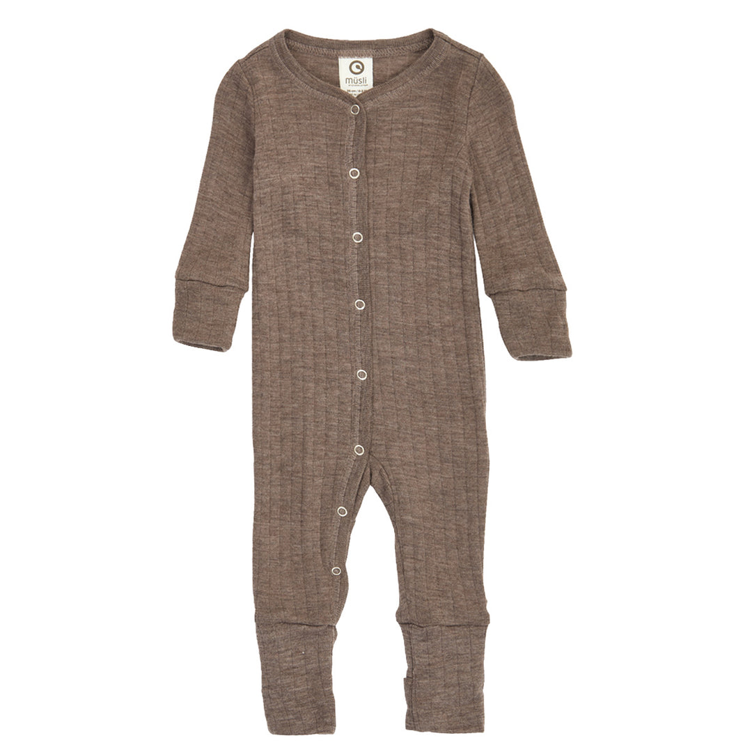 WOOLLY RIB bodysuit with feet