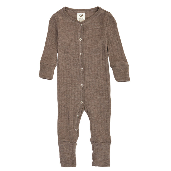 WOOLLY RIB bodysuit with feet
