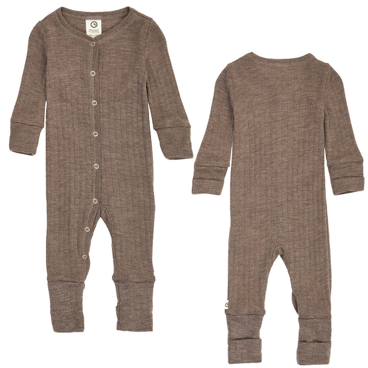 WOOLLY RIB bodysuit with feet