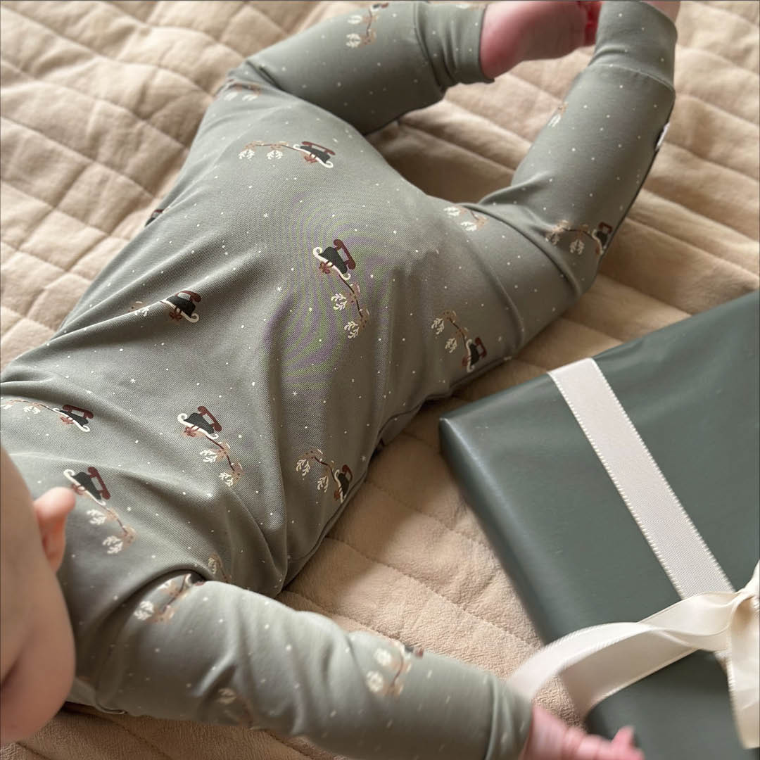 CHRISTMAS printed zip bodysuit