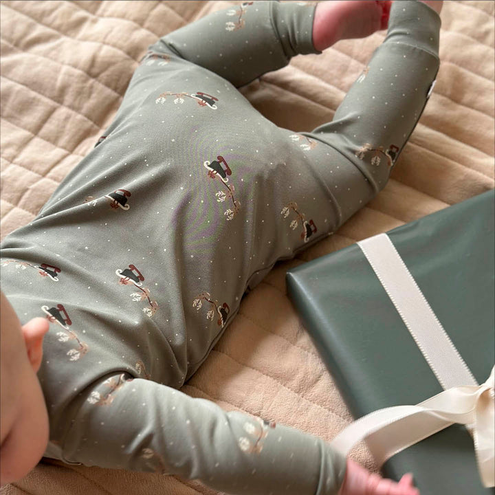 CHRISTMAS printed zip bodysuit