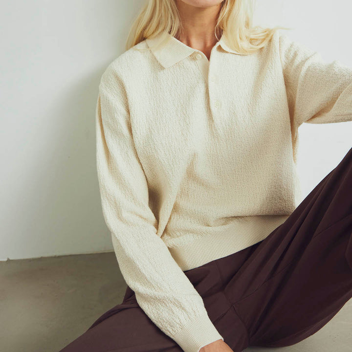KNIT polo top