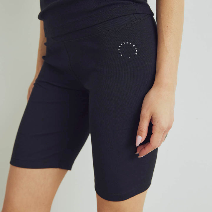CALM RIB biker shorts