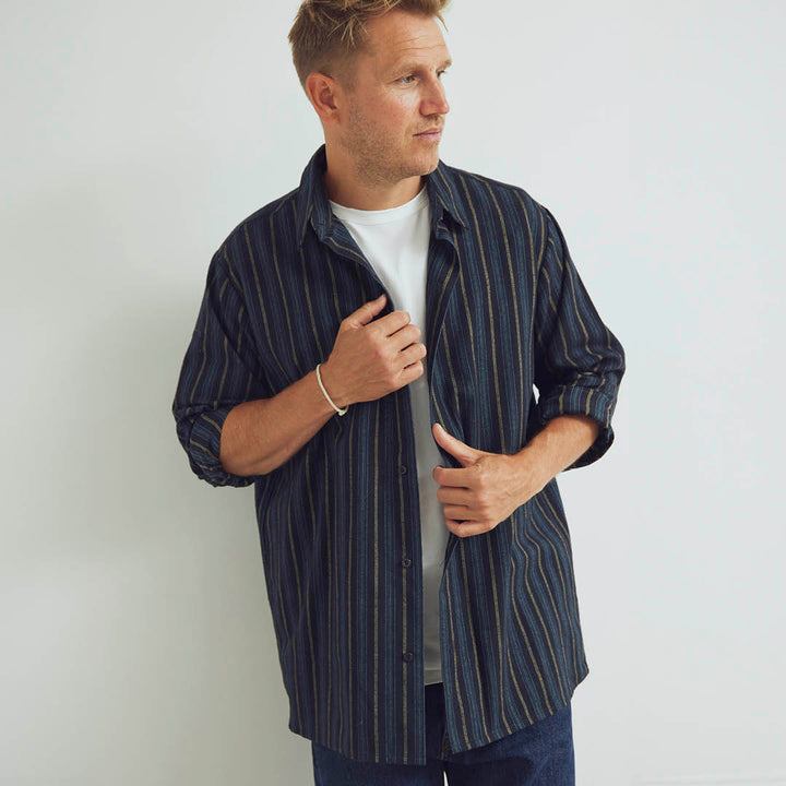 Woven stripe shirt