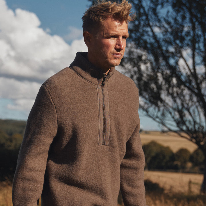 Wool fleece pullover