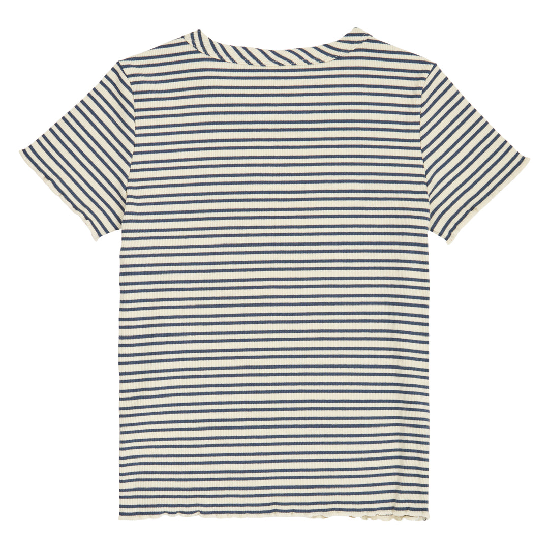 STRIPE rib T-shirt