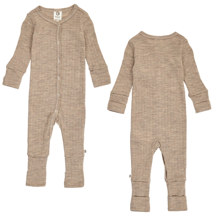 WOOLLY RIB bodysuit with feet