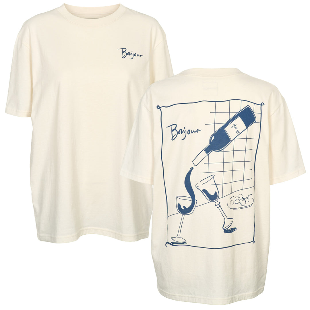 BONJOUR printed T-shirt