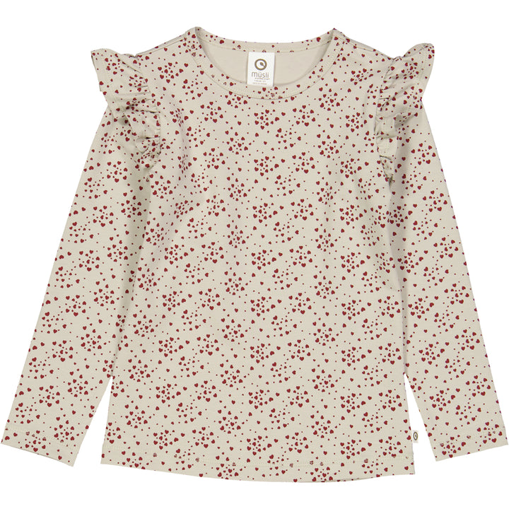 LOVE frill top with hearts