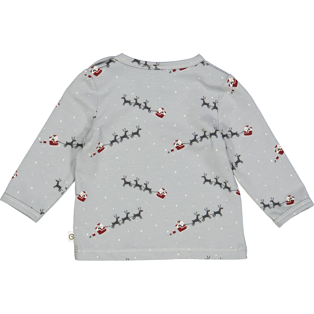 SANTA top with Christmas print