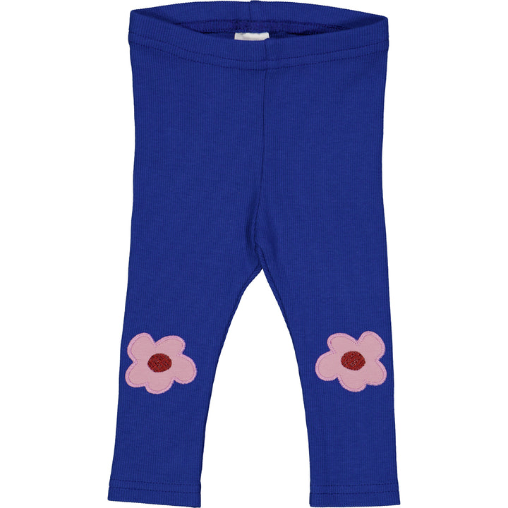 DECO RIB leggings with flowers