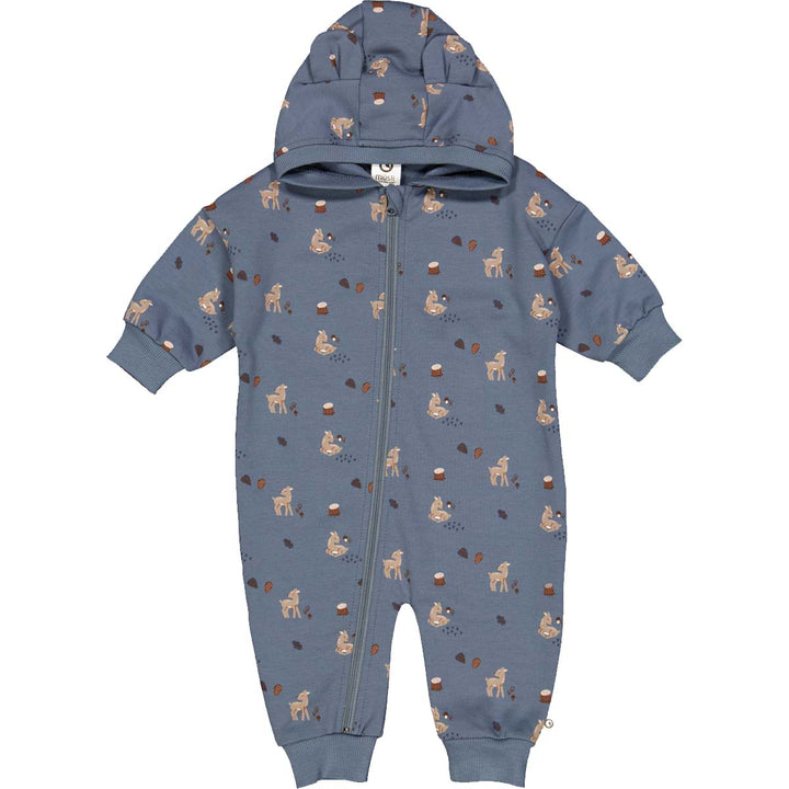 DEER bodysuit with zipper and deerprint