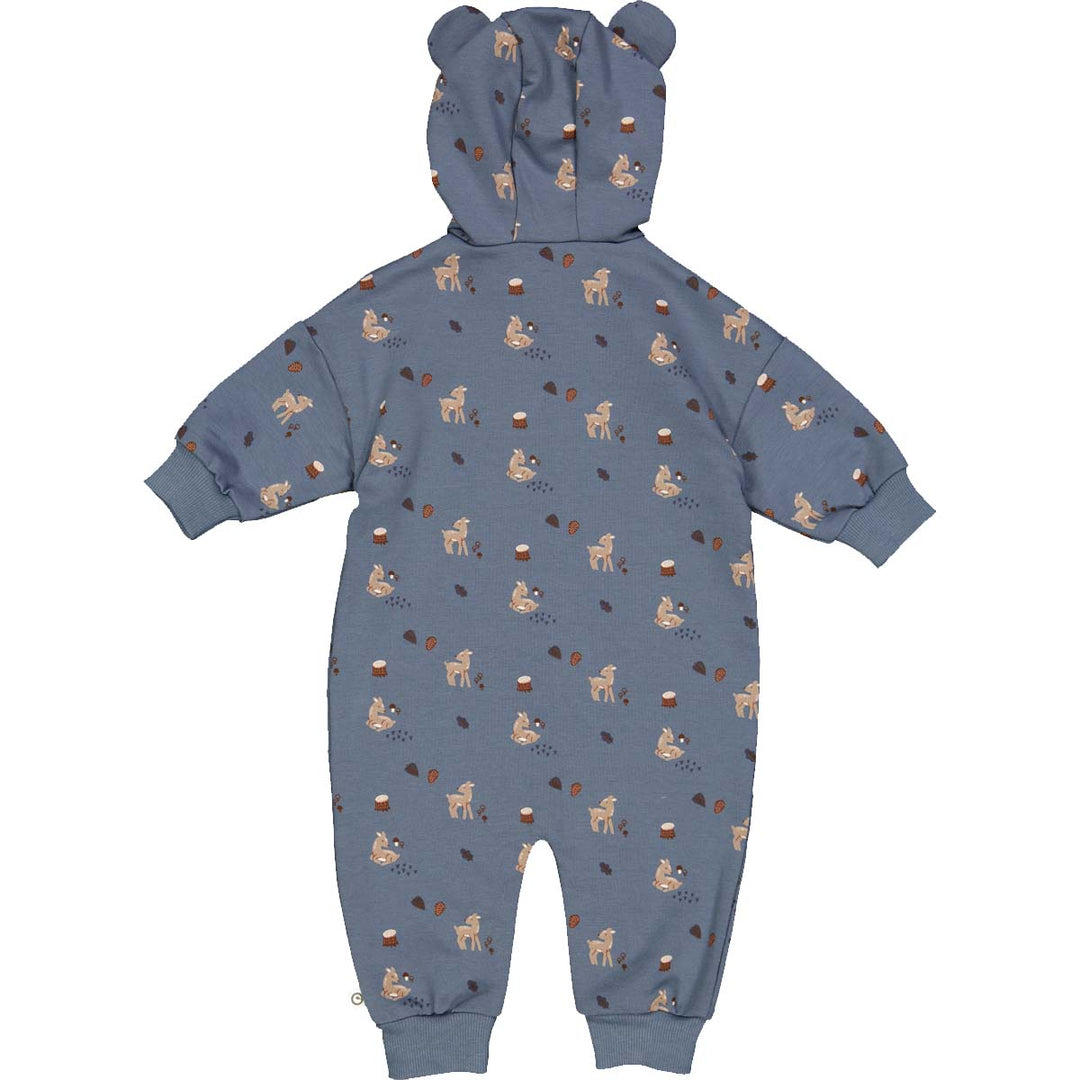 DEER bodysuit with zipper and deerprint