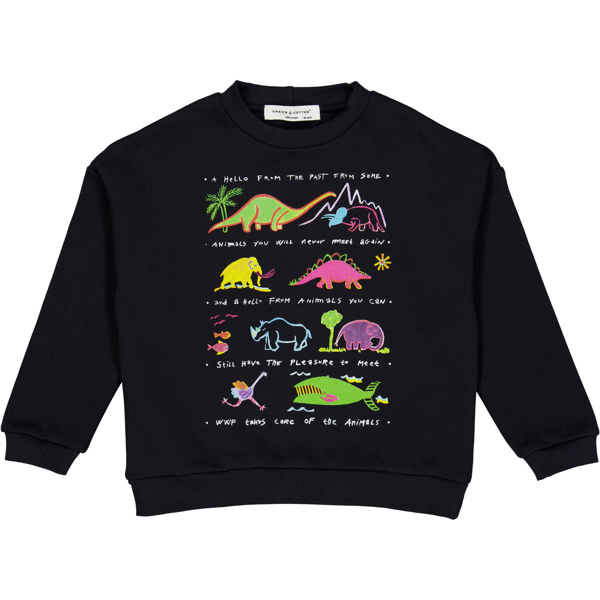 Green dinosaur online sweatshirt