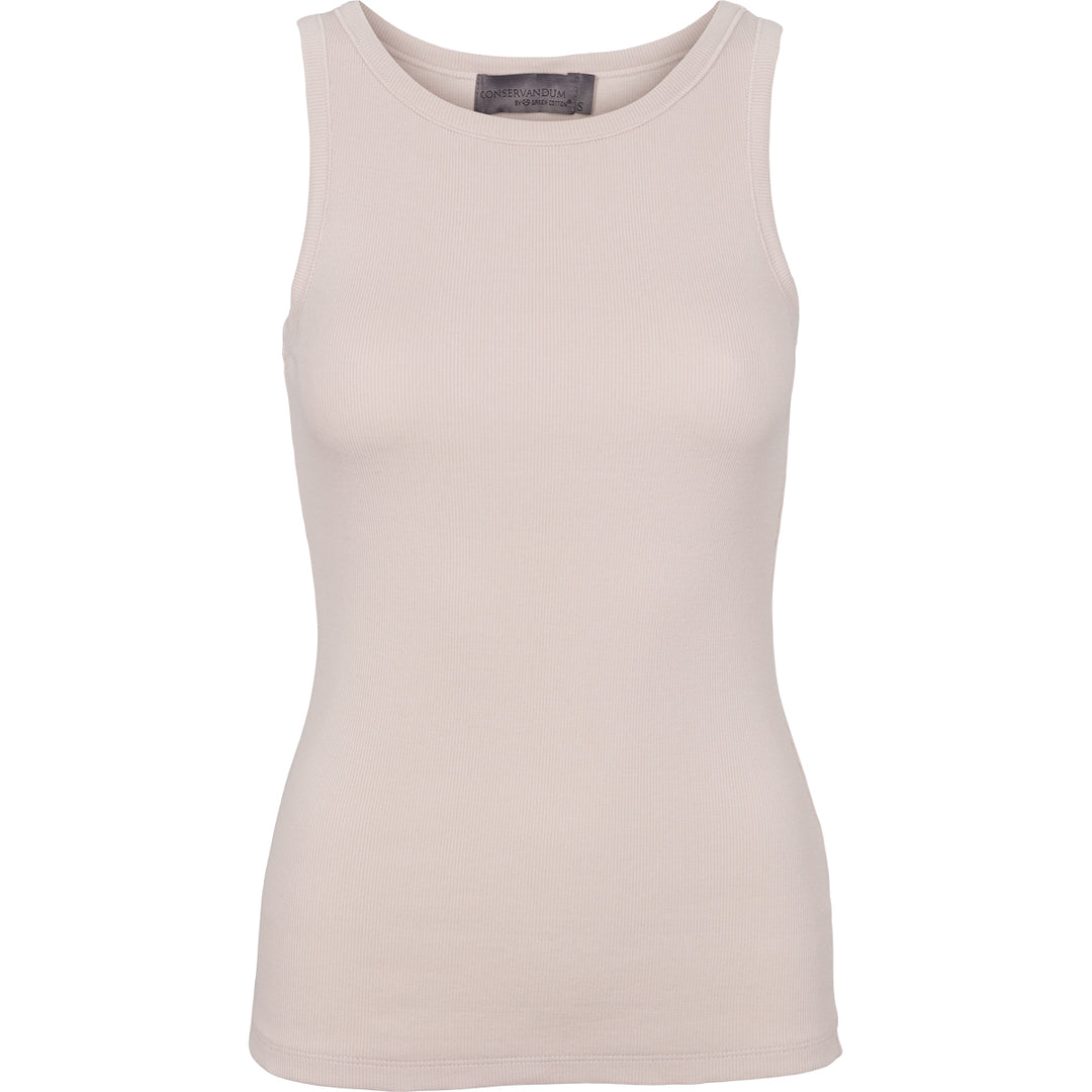 Sleeveles top in a wonderful ribbed quality