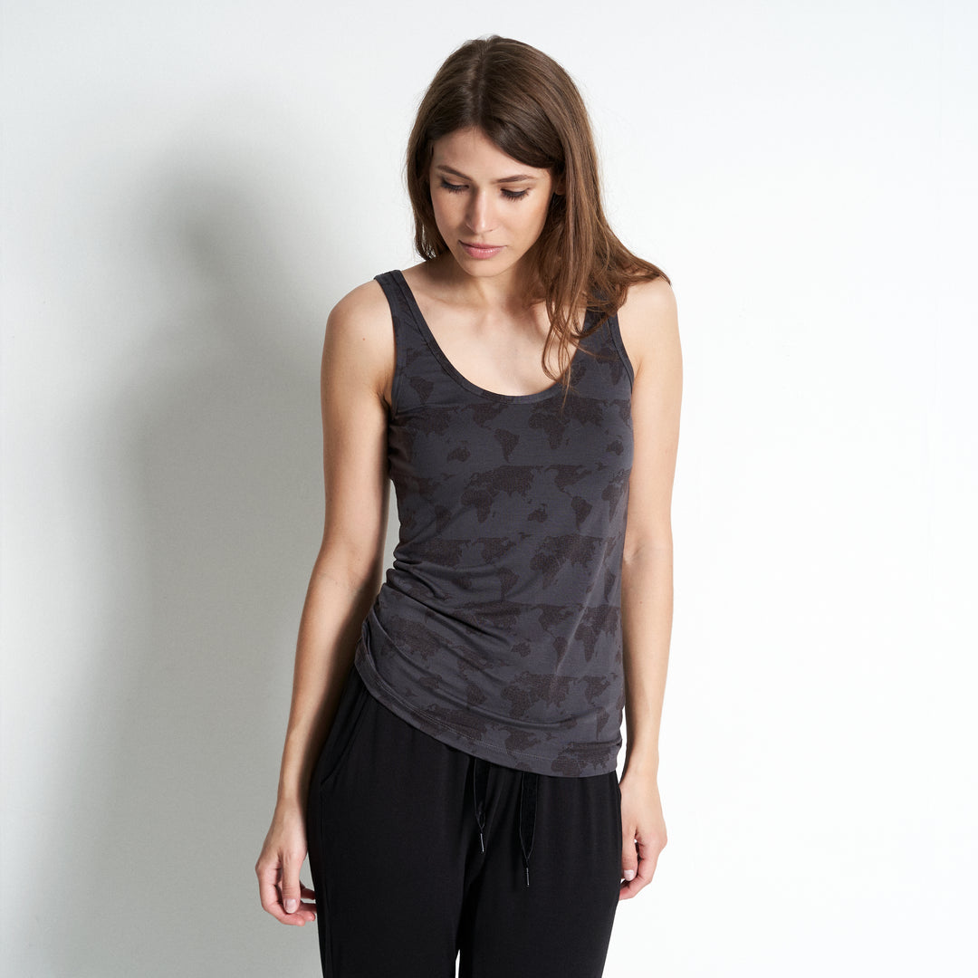 Lyocell Top with earth print