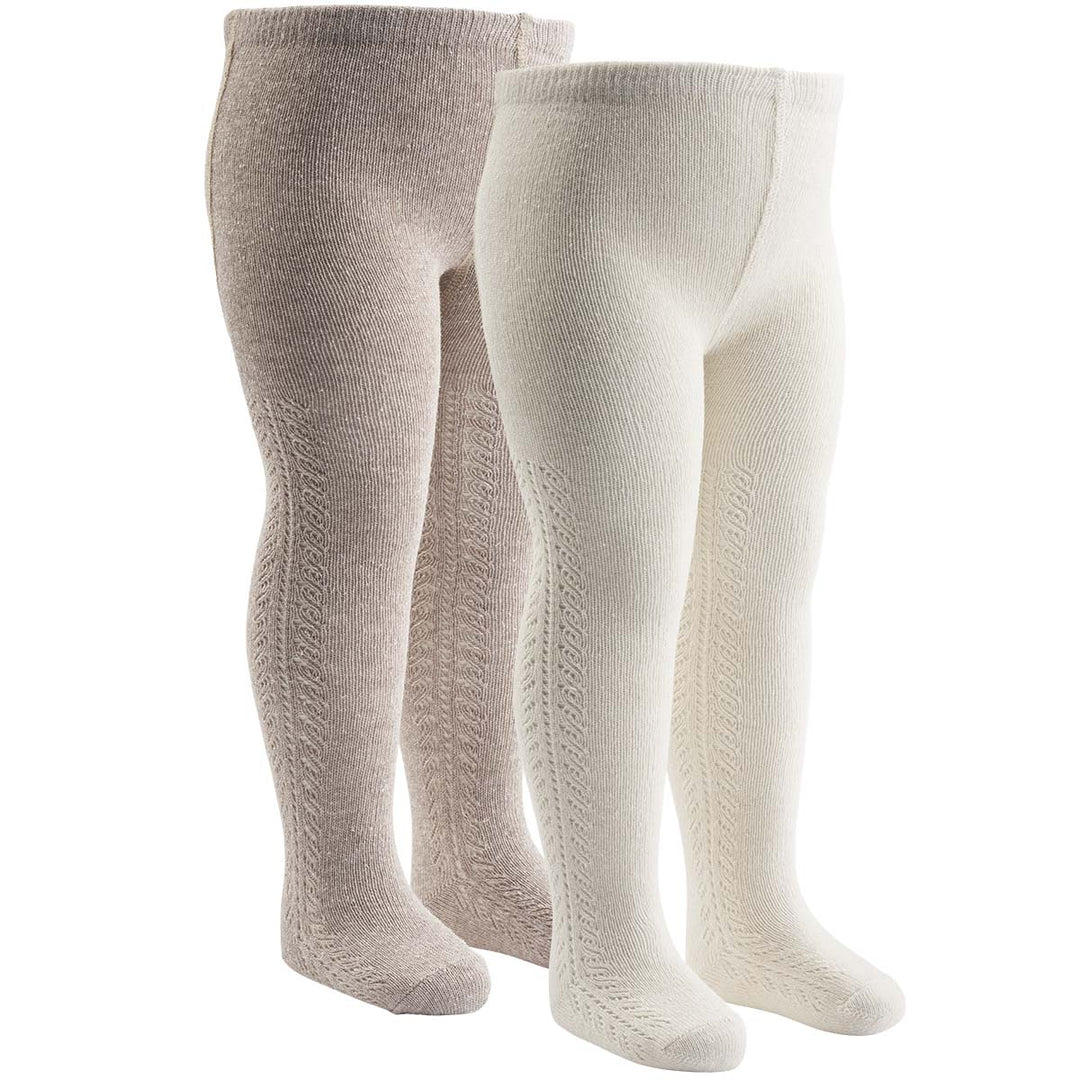 White pantyhose soft seam women tights pack of 2