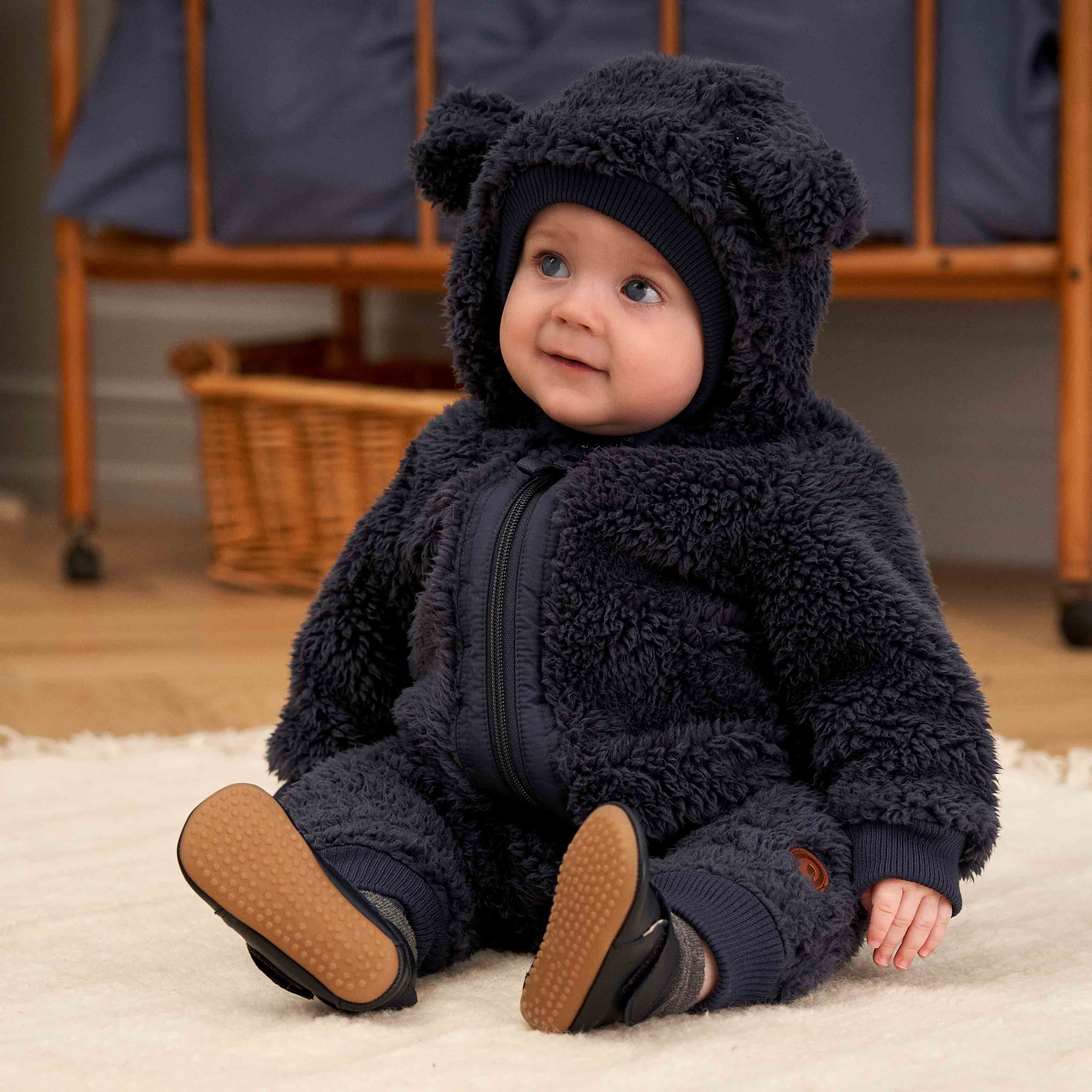 Fuzzy bear onesie clearance baby